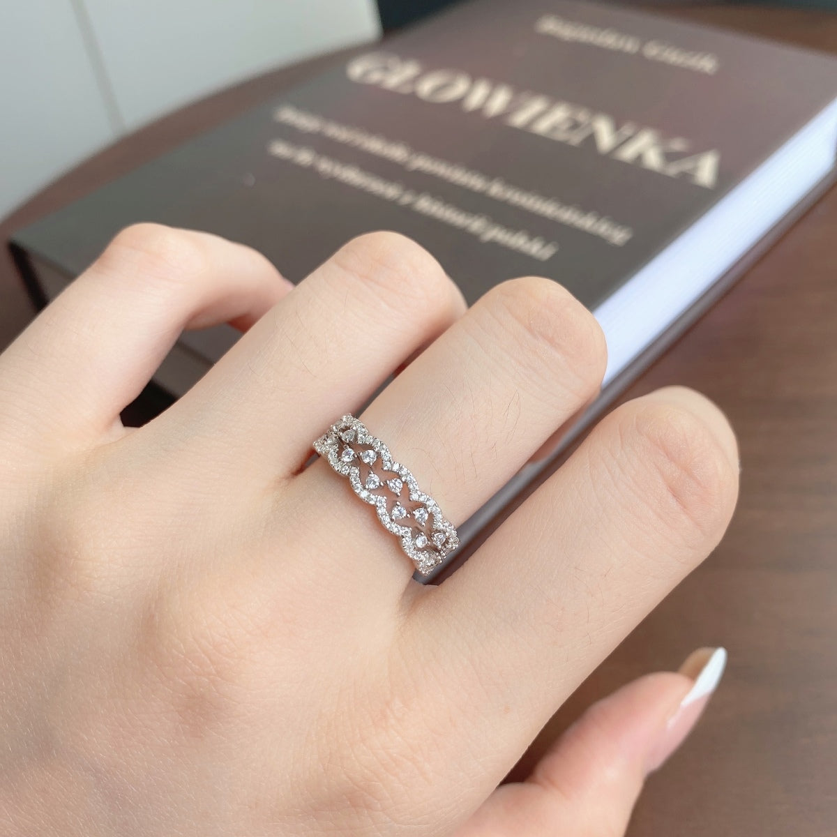Angela Jewelry]Eleganter, prächtiger Partyring in runder Form
