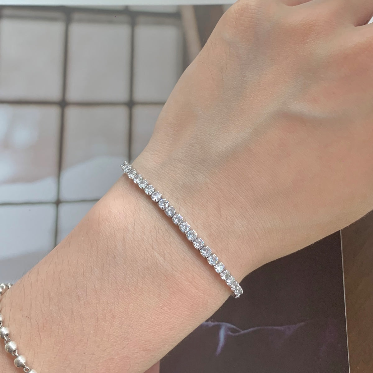 Angela Jewelry] Funkelndes Armband im Rundschliff für den Alltag