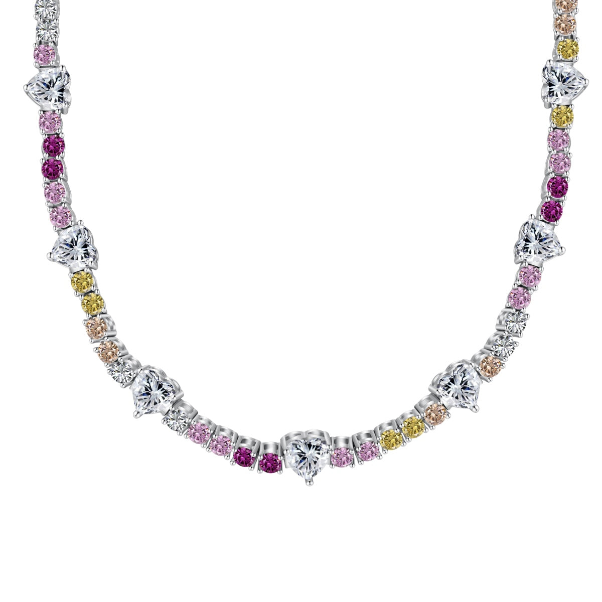 Angela Jewelry]Zarte bunte Regenbogen-Tenniskette