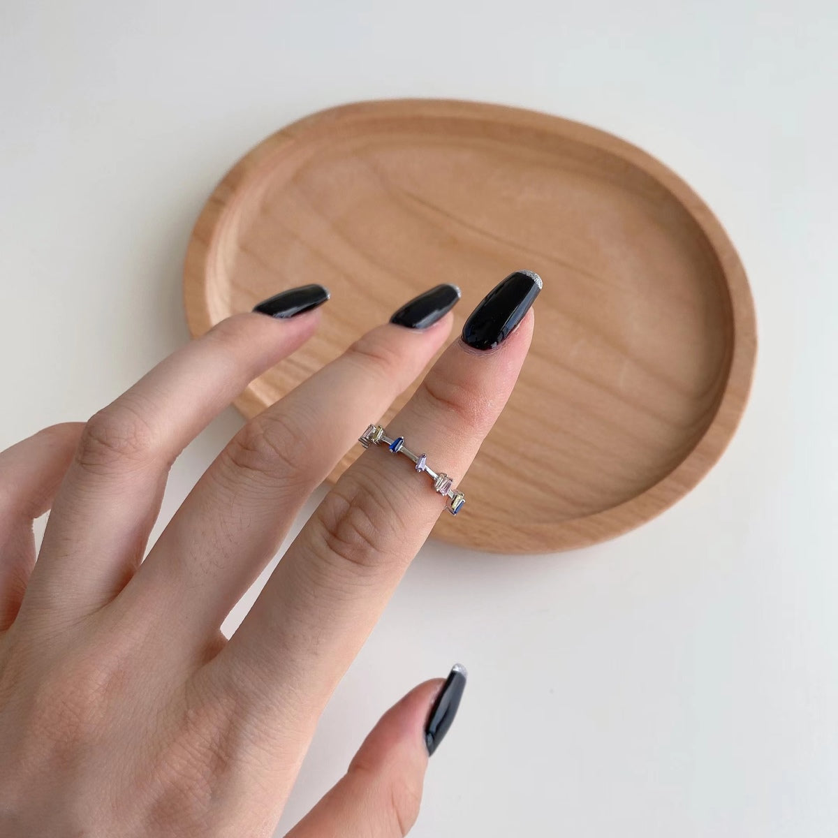 Angela Jewelry]Einzigartiger Trapezschliff-Tagesring