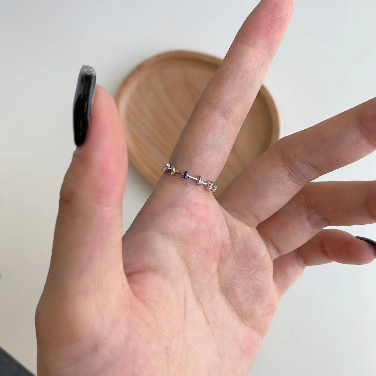 Angela Jewelry]Einzigartiger Trapezschliff-Tagesring