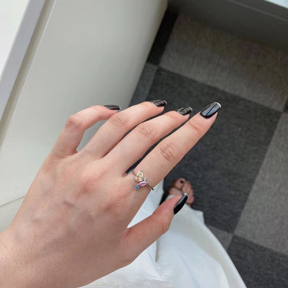 Angela Jewelry] Strahlend bunter Multi-Cut-Tagesring