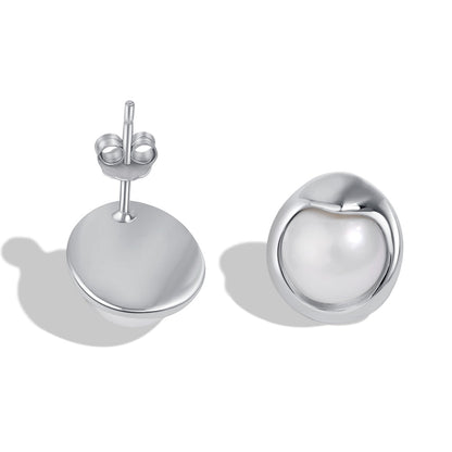 Angela Jewelry]Zierliche Brotperlen-Ohrringe