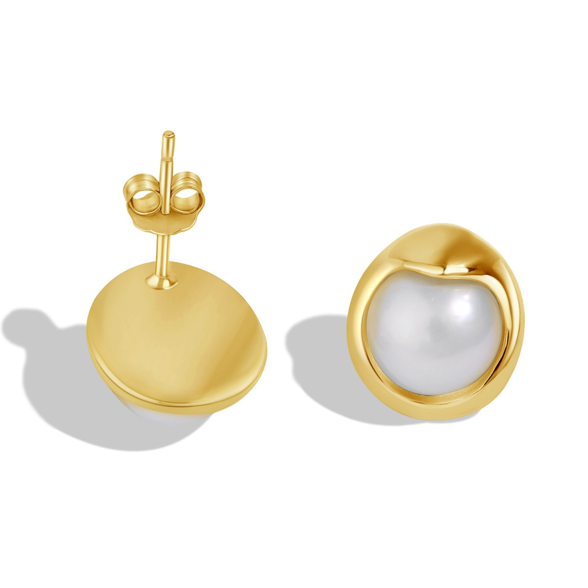 Angela Jewelry]Zierliche Brotperlen-Ohrringe