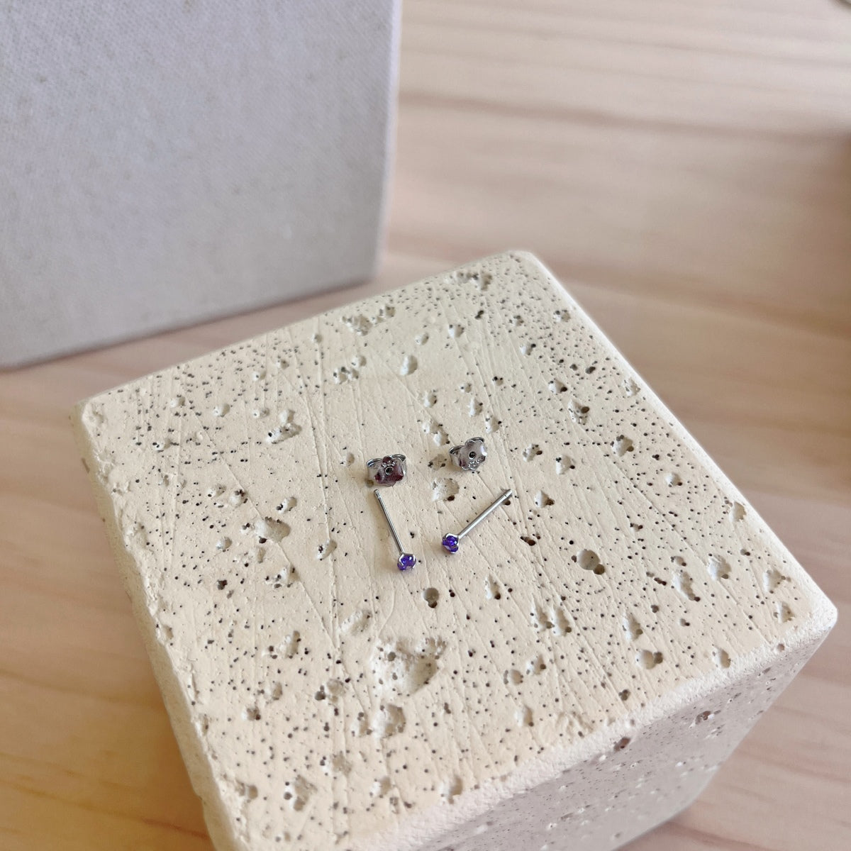 Angela Jewelry]Zarte Solitär-Ohrringe