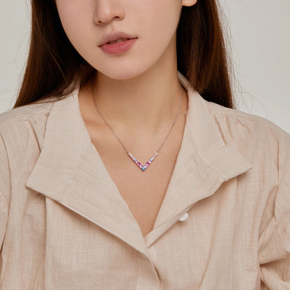 Angela Jewelry]Verzierte Halskette mit rundem Schliff