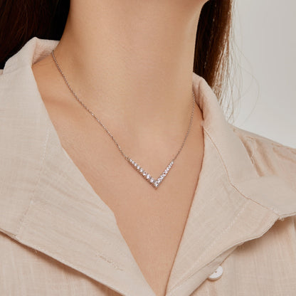 Angela Jewelry]Verzierte Halskette mit rundem Schliff