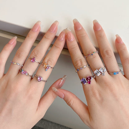 Angela Jewelry]Einzigartiger Trapezschliff-Tagesring