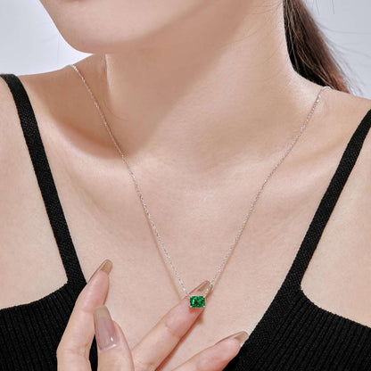 Angela Jewelry]Luxurious Square Shape Colorful Necalack
