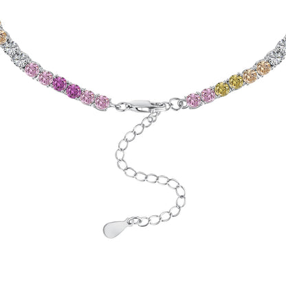 Angela Jewelry]Zarte bunte Tenniskette