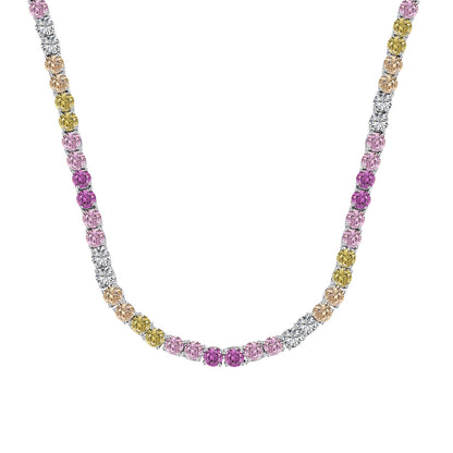 Angela Jewelry]Zarte bunte Tenniskette