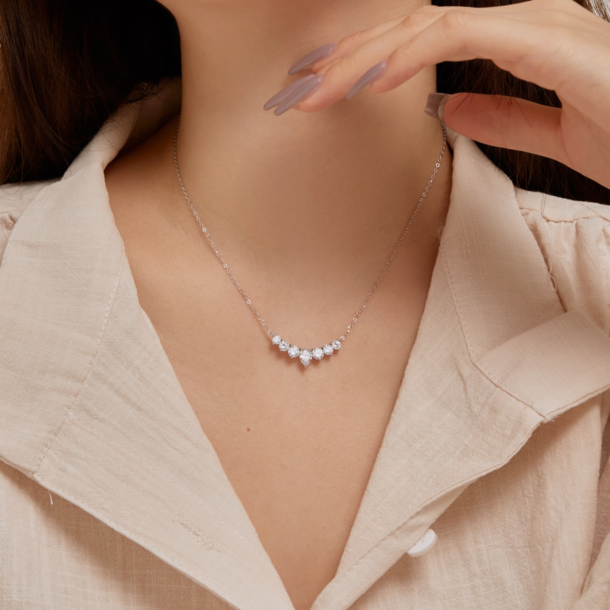 Angela Jewelry]Zierliche bunte Herzkette