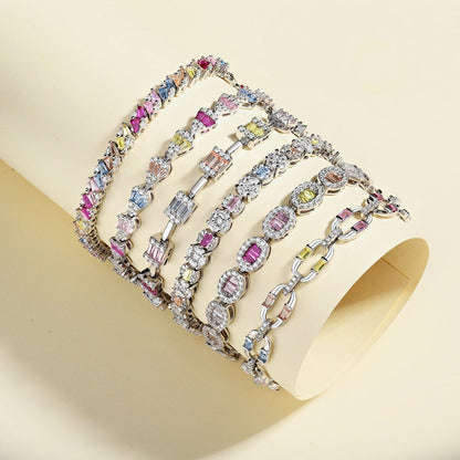 アンジェラジュエリー]まばゆいばかりのカラフルなデイリーブレスレット