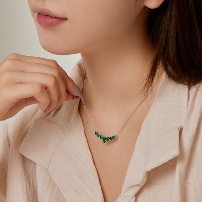 Angela Jewelry]Zierliche bunte Herzkette