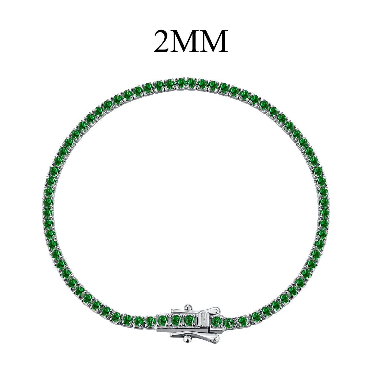 Angela Jewelry] Strahlend buntes Party-Armband im Rundschliff