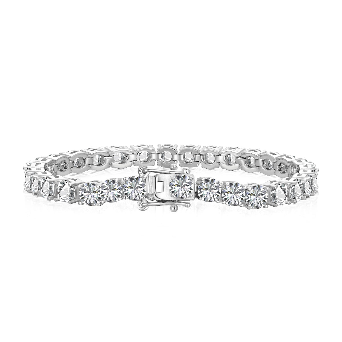 Angela Jewelry]Verziertes funkelndes Hochzeitsarmband im Rundschliff