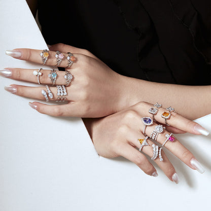 Angela Jewelry]Einzigartiger, lebendiger Ring in Schlangenform für den Alltag
