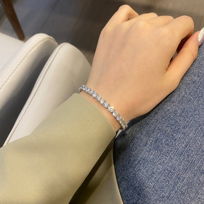 Angela Jewelry]Verziertes funkelndes Hochzeitsarmband im Rundschliff