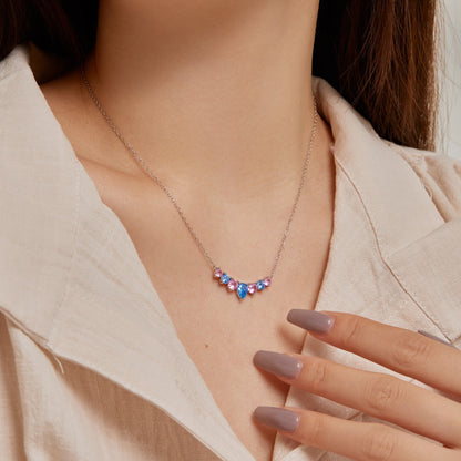 Angela Jewelry]Zierliche bunte Herzkette