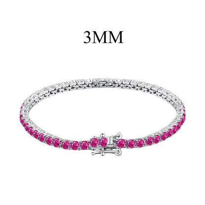 Angela Jewelry] Strahlend buntes Party-Armband im Rundschliff