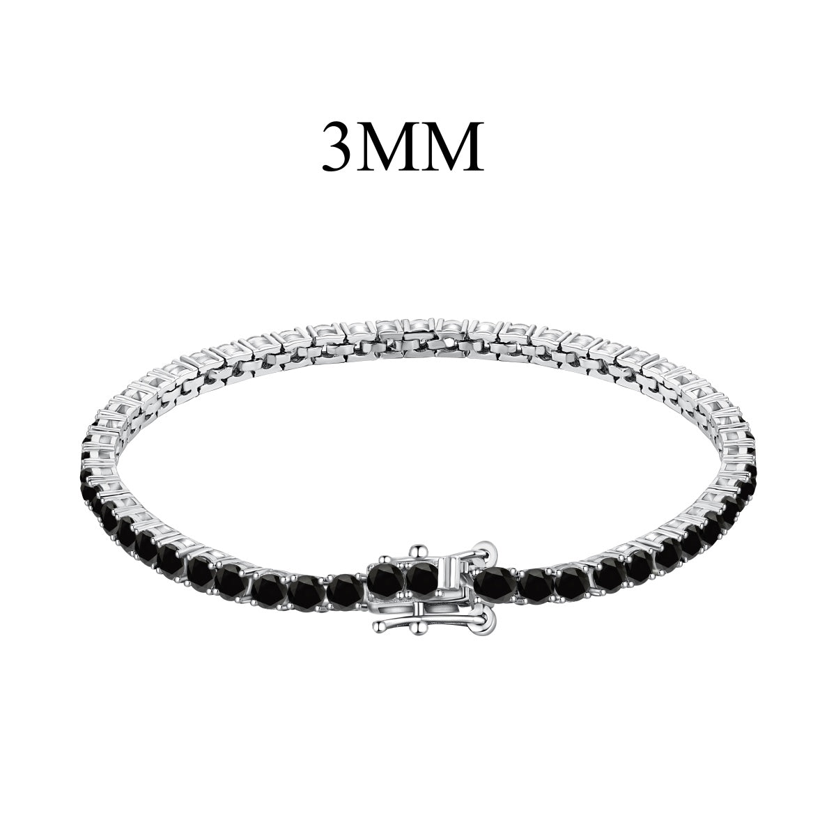 Angela Jewelry] Strahlend buntes Party-Armband im Rundschliff