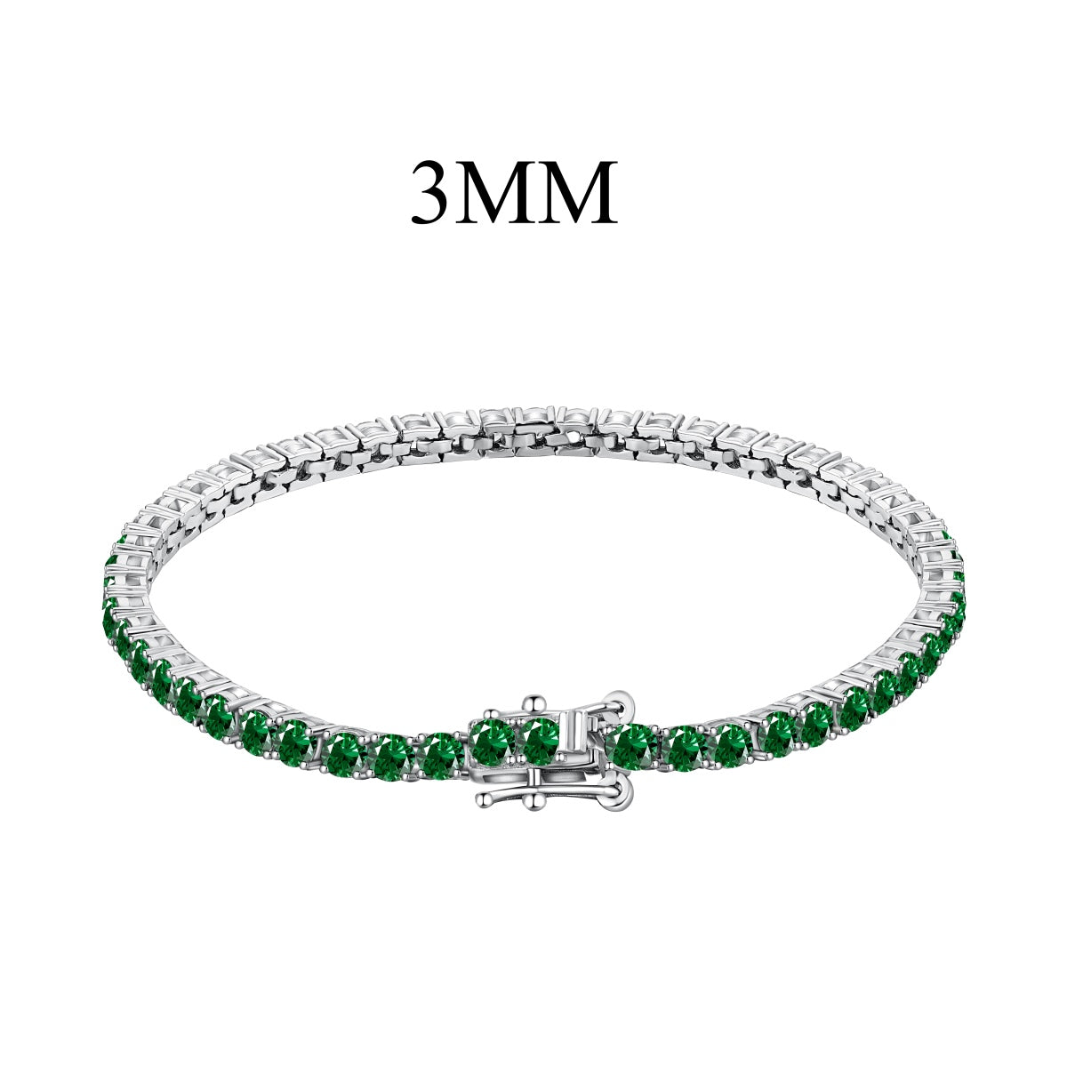 Angela Jewelry] Strahlend buntes Party-Armband im Rundschliff