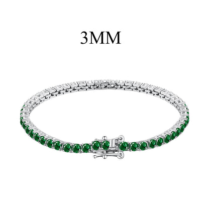 Angela Jewelry] Strahlend buntes Party-Armband im Rundschliff