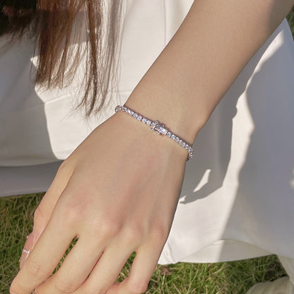 Angela Jewelry] Strahlend buntes Party-Armband im Rundschliff
