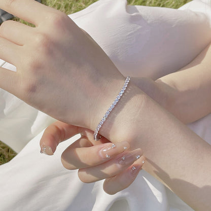 Angela Jewelry] Strahlend buntes Party-Armband im Rundschliff