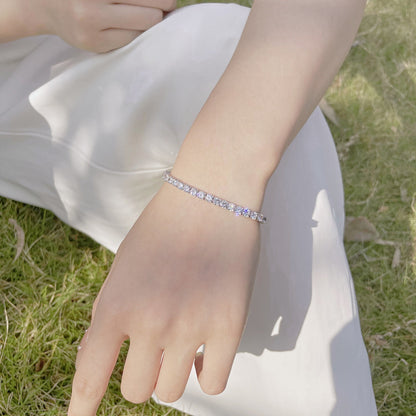 アンジェラジュエリー]輝くカラフルなラウンドカットのパーティーブレスレット