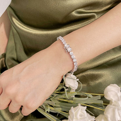 Angela Jewelry]Verziertes funkelndes Hochzeitsarmband im Rundschliff