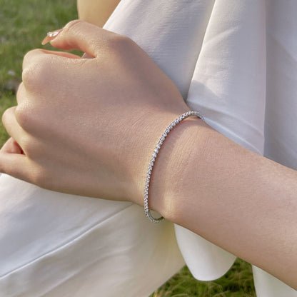 Angela Jewelry] Strahlend buntes Party-Armband im Rundschliff