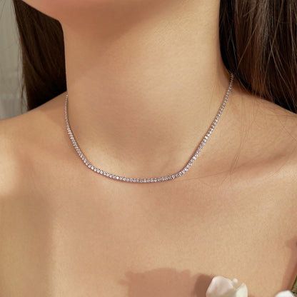 Angela Jewelry]Zarte Tenniskette in runder Form
