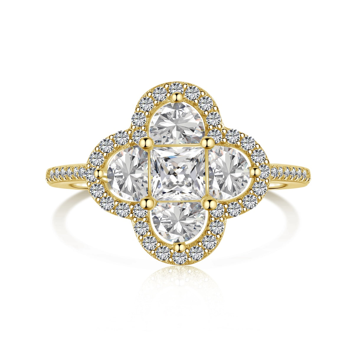 Angela Jewelry]Luxuriöser Bankettring in Blumenform