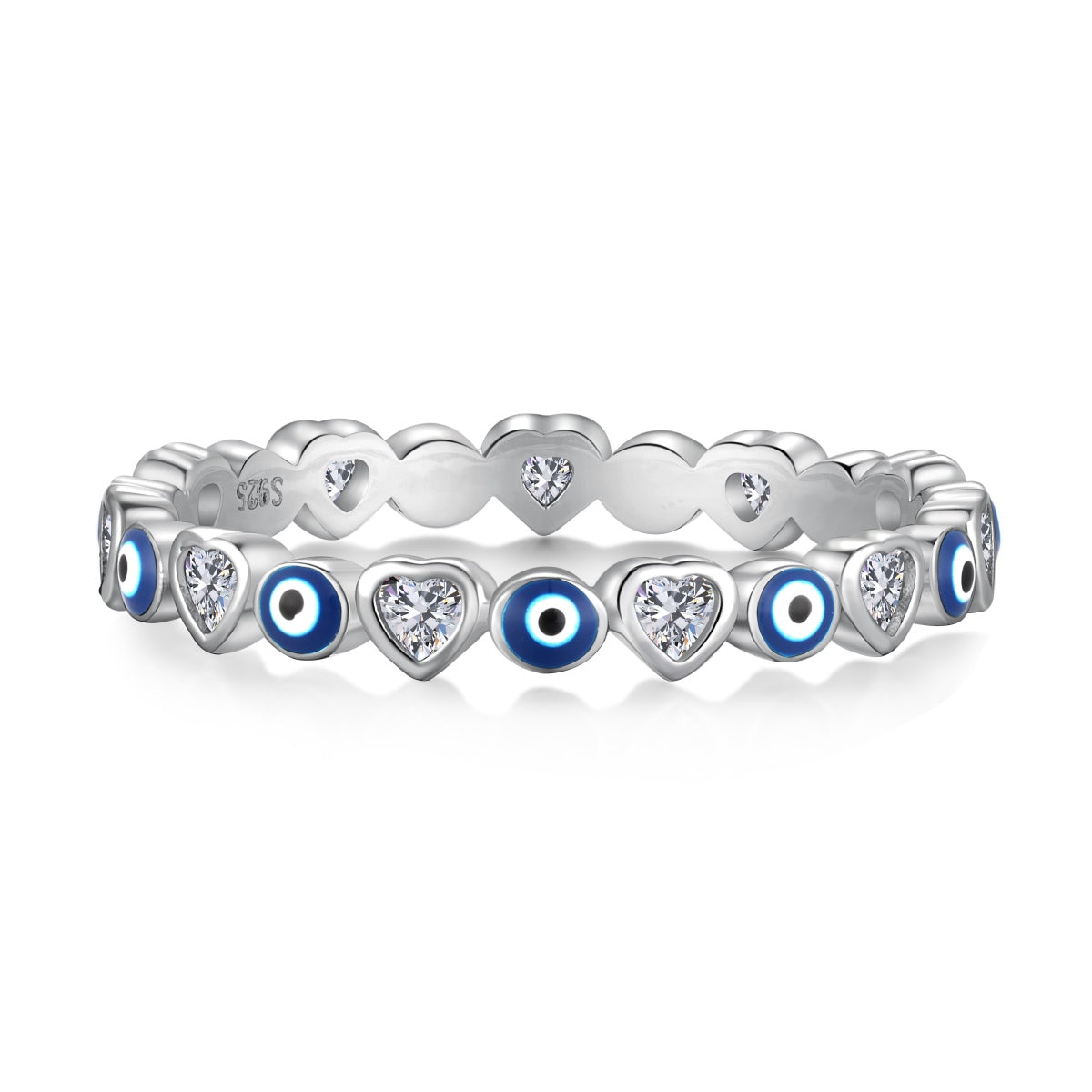 Angela Jewelry] Strahlend bunter runder Alltagsring