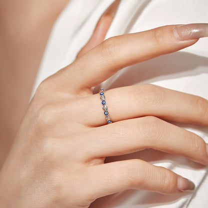 Angela Jewelry] Strahlend bunter runder Alltagsring