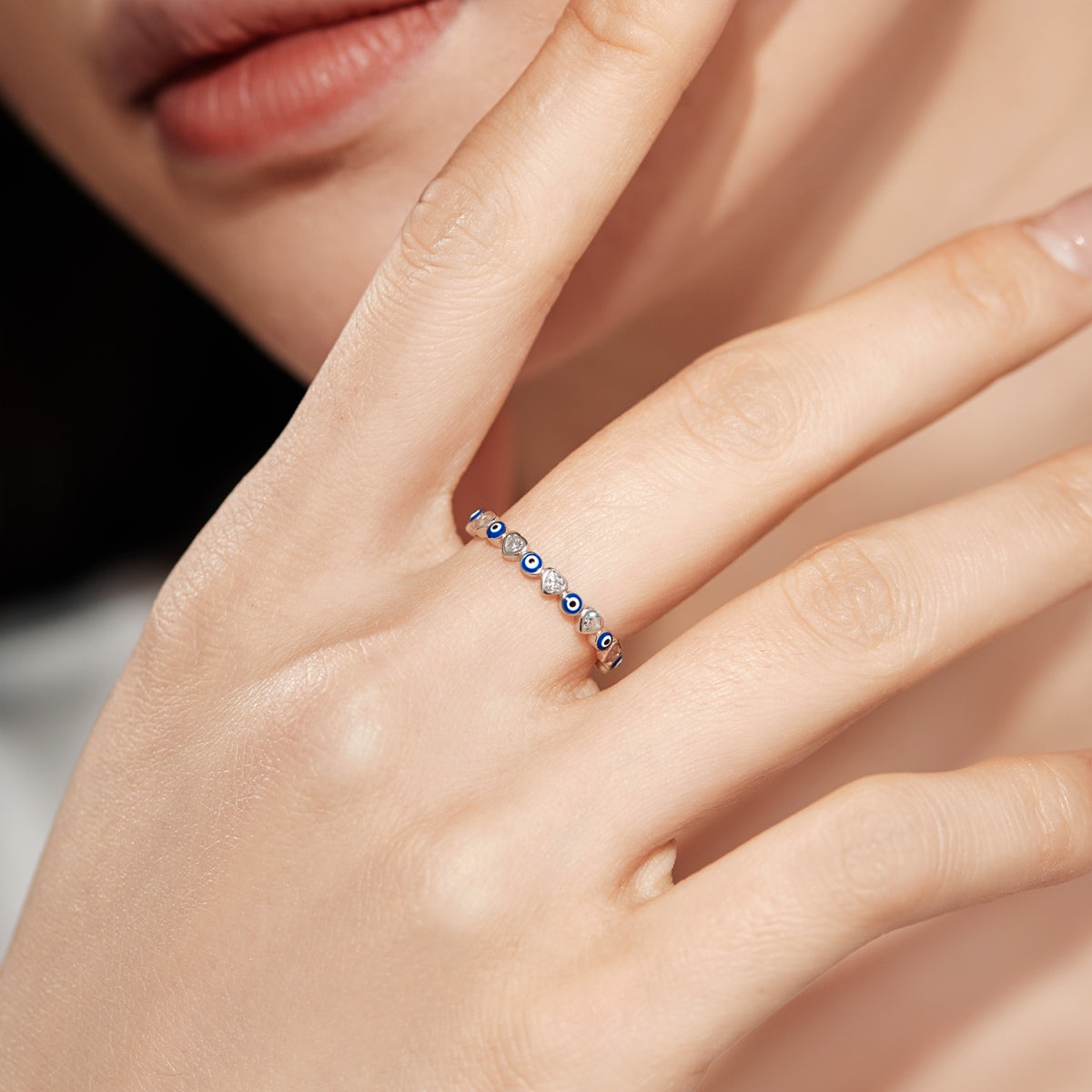 Angela Jewelry] Strahlend bunter runder Alltagsring