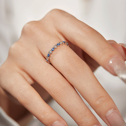Angela Jewelry] Strahlend bunter runder Alltagsring