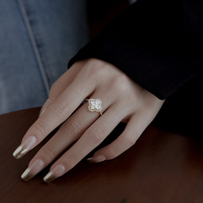 Angela Jewelry]Luxuriöser Bankettring in Blumenform