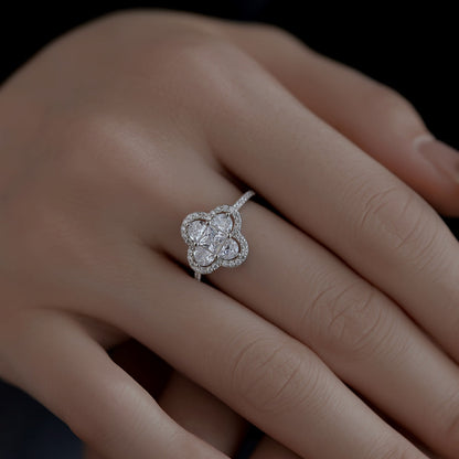 Angela Jewelry]Luxuriöser Bankettring in Blumenform
