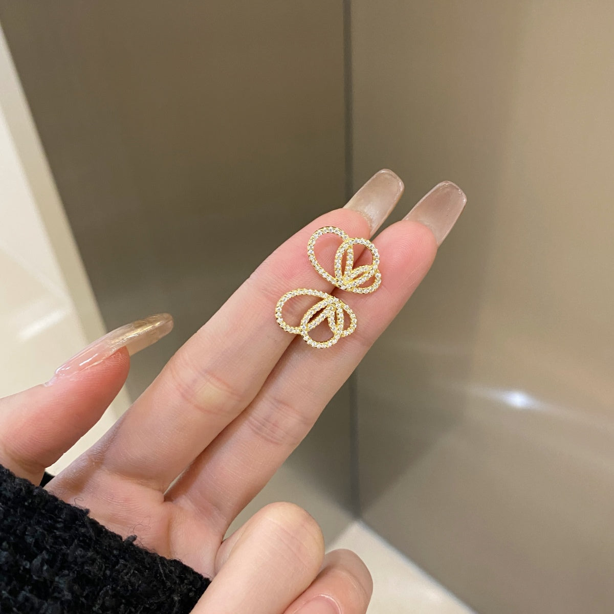 Angela Jewelry]Exquisite Ohrringe in Schmetterlingsform