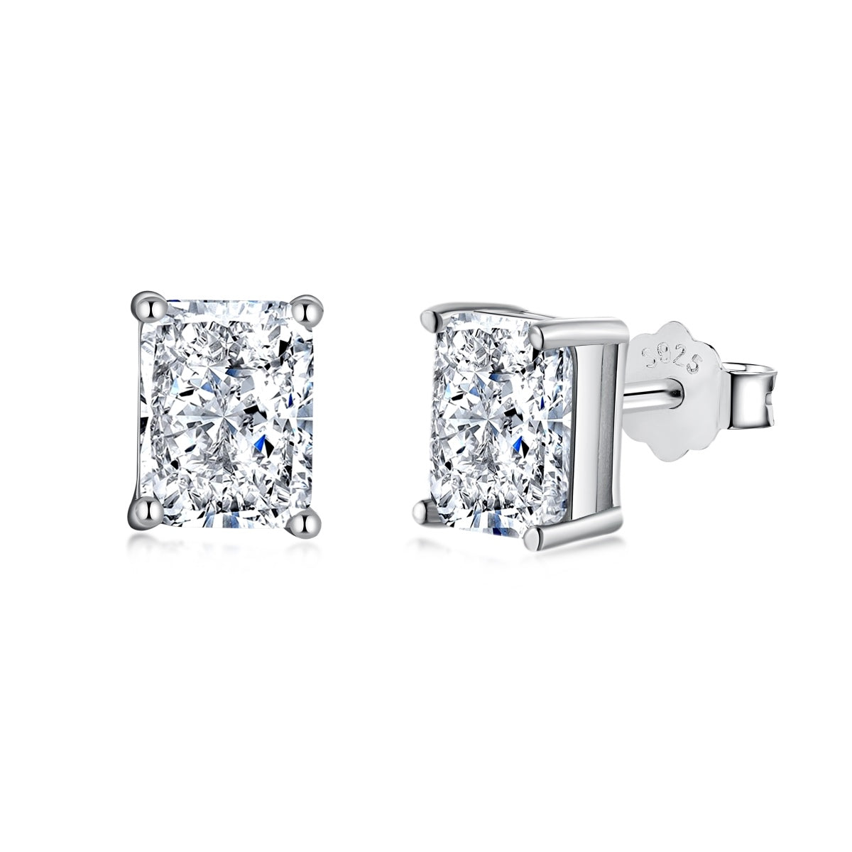 Angela Jewelry] Strahlende luxuriöse Princess Cut Daily Ohrringe