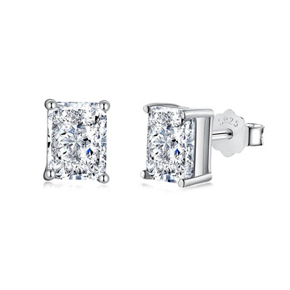 Angela Jewelry] Strahlende luxuriöse Princess Cut Daily Ohrringe