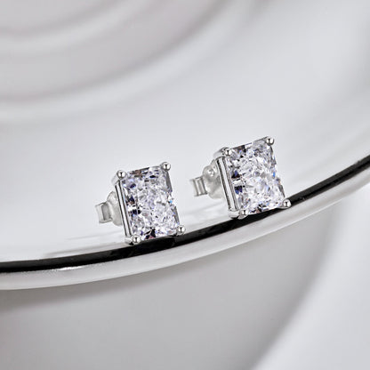 Angela Jewelry] Strahlende luxuriöse Princess Cut Daily Ohrringe