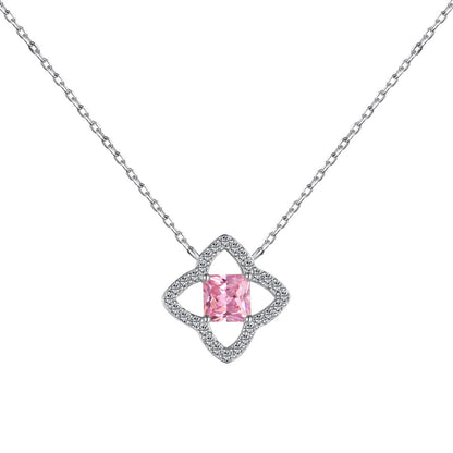 Angela Jewelry]Exquisite Halskette in Blumenform mit Prinzessschliff