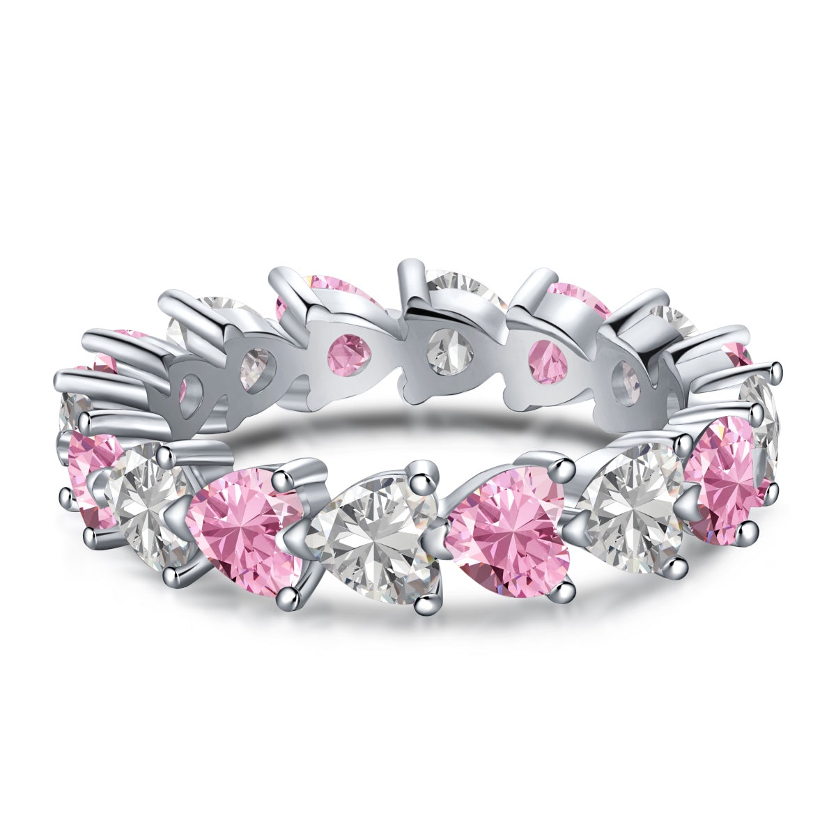 Angela Jewelry]0,25 Karat Radiant Romance Herzschliff-Liebhaberring