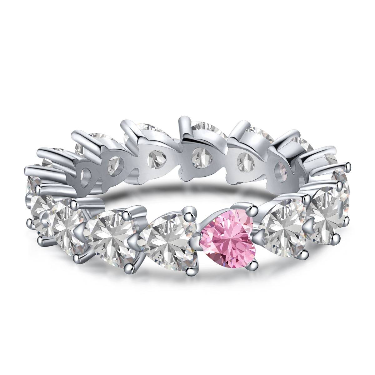 Angela Jewelry]0,25 Karat Radiant Romance Herzschliff-Liebhaberring