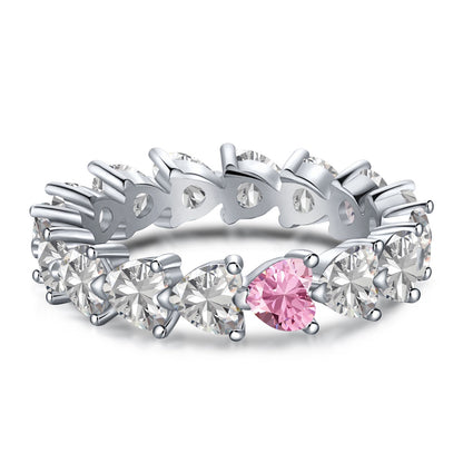Angela Jewelry]0,25 Karat Radiant Romance Herzschliff-Liebhaberring