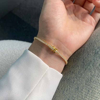 Angela Jewelry] Strahlend buntes Party-Armband im Rundschliff
