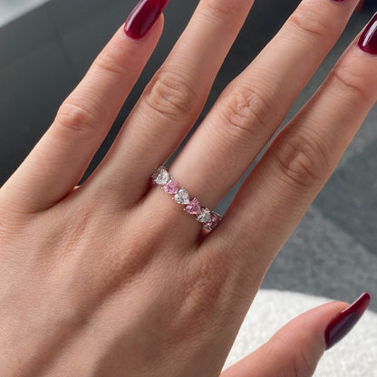 Angela Jewelry]0,25 Karat Radiant Romance Herzschliff-Liebhaberring
